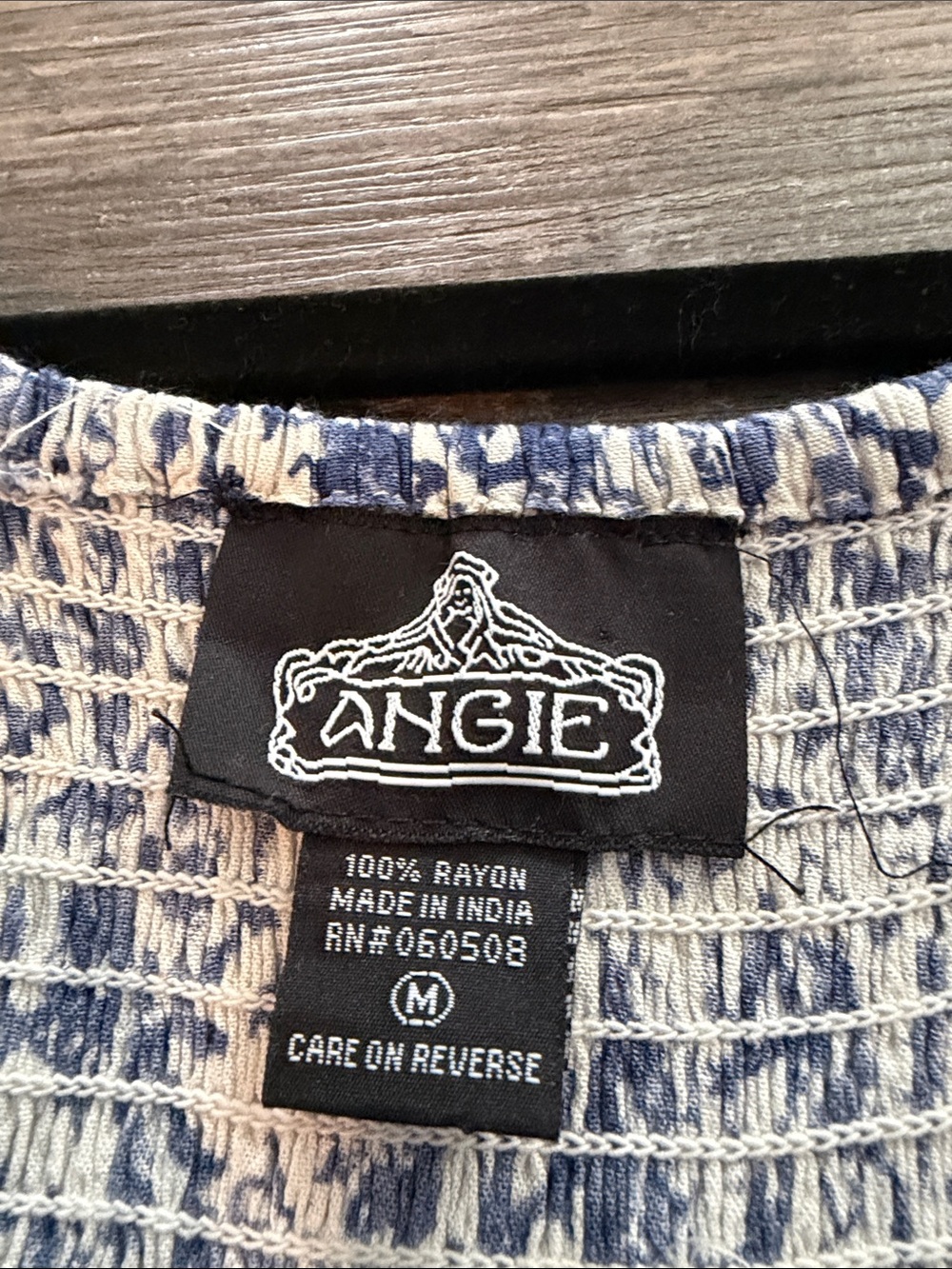 Angie Blue & White Asymmetrical Handkerchief Hem Dress - Picture 4 of 5